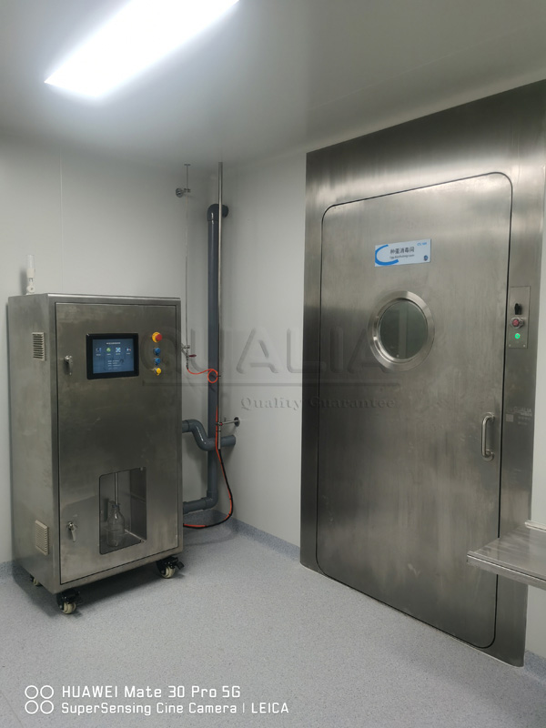 VHP Hydrogen Peroxide Generator Type I | QUALIA’s VHP generator I and APR door for Egg disinfecting room used in CEVA